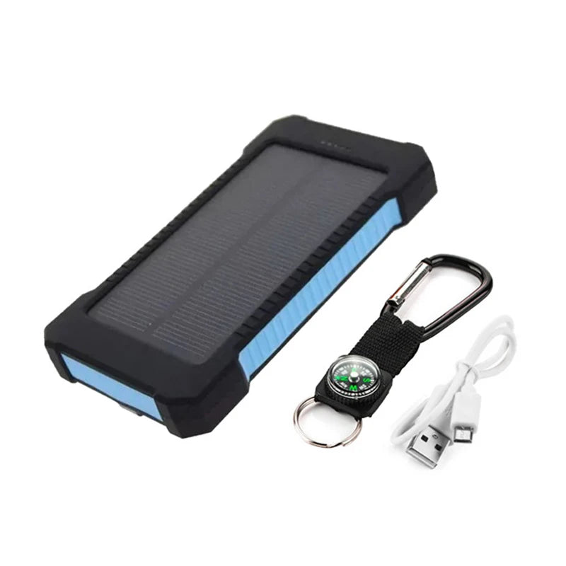 Solar Power Bank 500000Mah Free Shipping Fast Charging External Battery Outdoor Portable Compass Phone Charger For-Xiaomi-Iphone