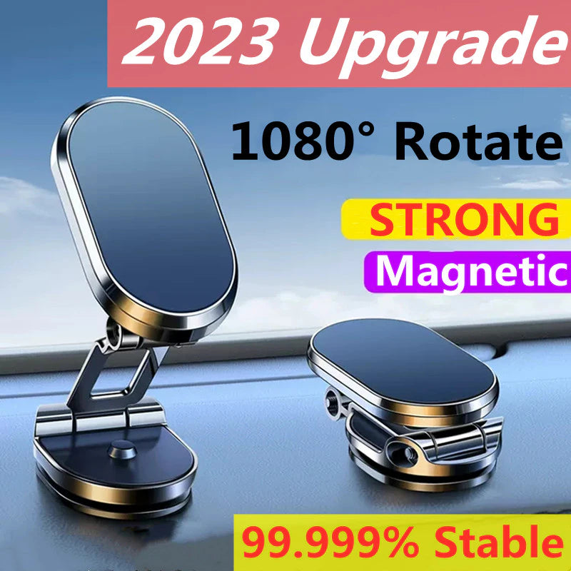 1080 Rotatable Magnetic Car Phone Holder Magnet Smartphone Support GPS Foldable Phone Bracket in Car for Iphone Samsung Xiaomi